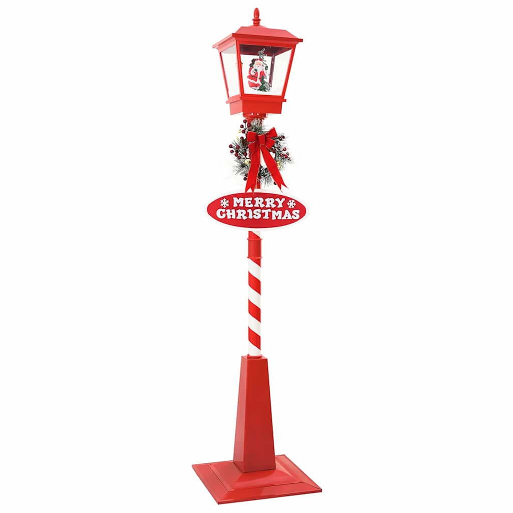 Chirstmas Street Lamp with Lantern Red 40.5x40.5x180cm Plastic
